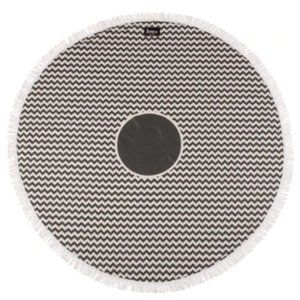 BNWT Initials Inc Sun Dot Towel Blank & White Chevron Pattern